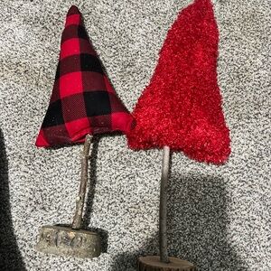 Festive Red and Black Plaid homemade trees